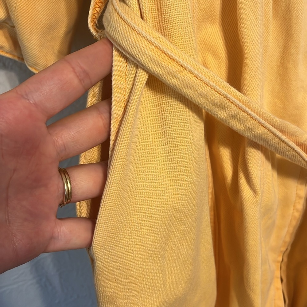 ASOS Light Yellow Belted Mini Dress - Picture 6 of 9